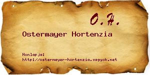 Ostermayer Hortenzia névjegykártya